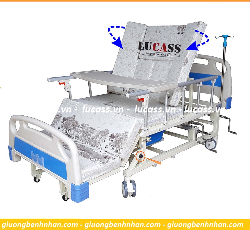 Giường Y Tế 5 Tay Quay Lucass VGB41